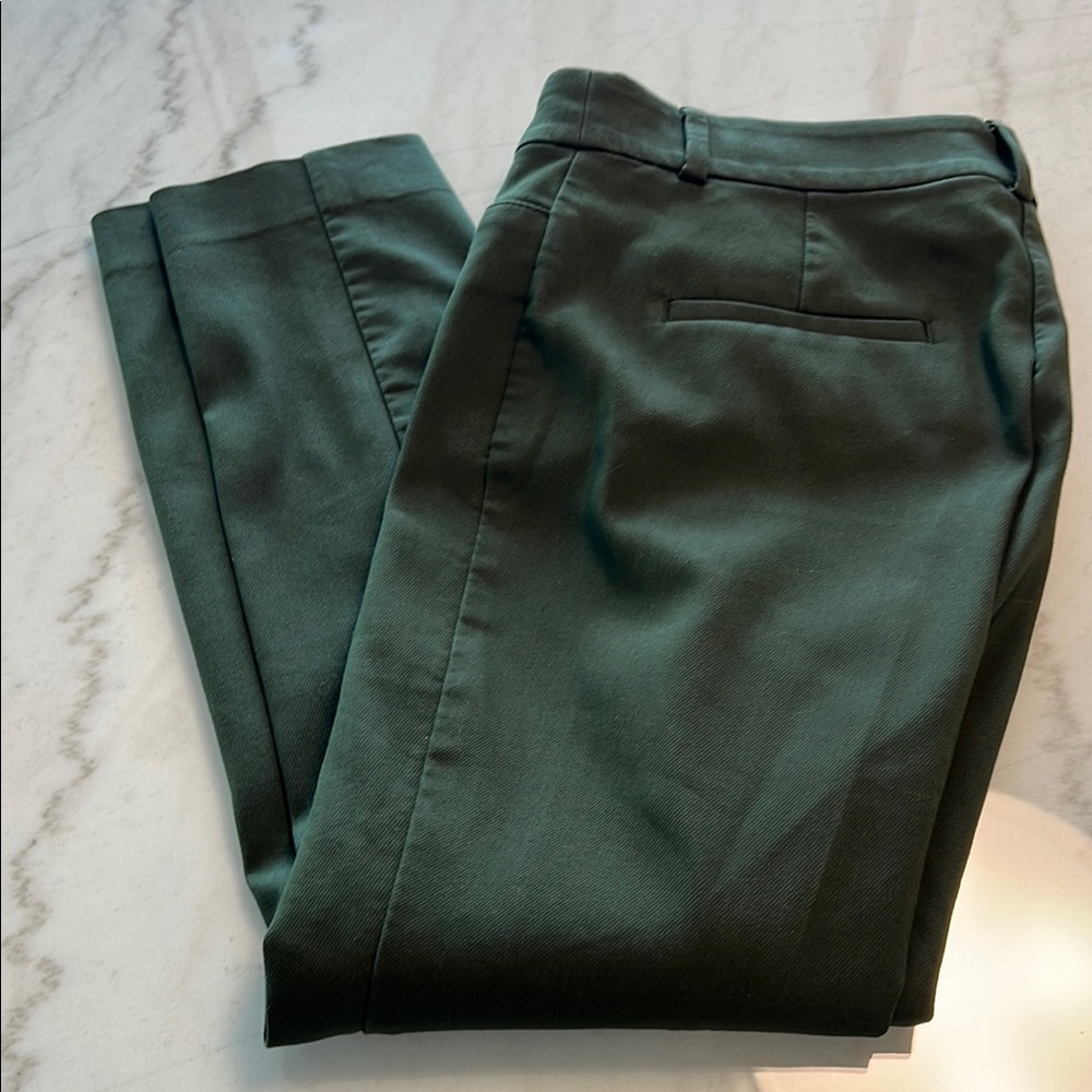 LOFT Women's Forest Green Straight Leg Pants